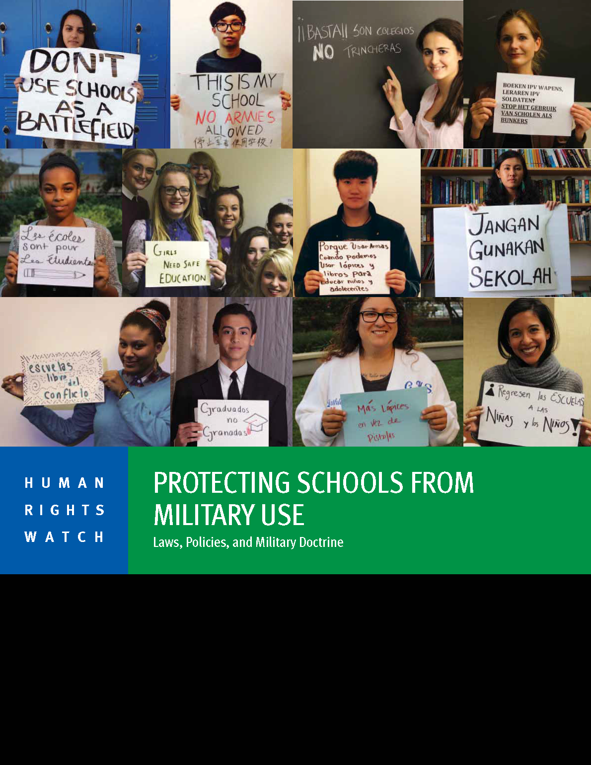 Human Rights Watch Protecting Schools From Military Use